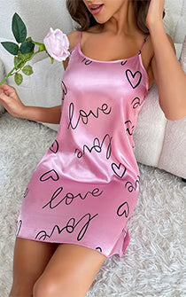 Lovestruck Satin Valentine Nightie 🖤