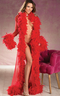 Luxury Feather See-thru Robe