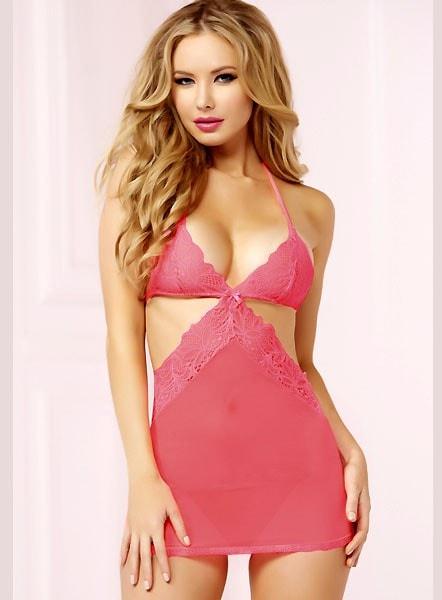 Kisses Of Coral Chemise - panties.com