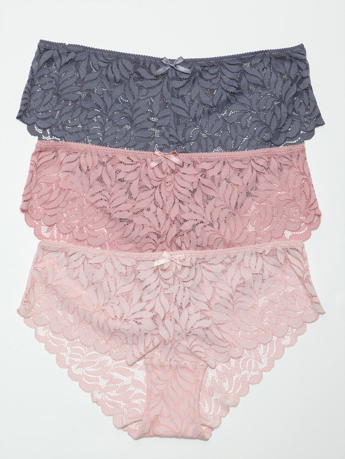 Lace Leaves Panty Trio