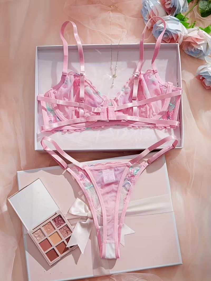 Petals & Promises Panty & Bra Set 🌸💖