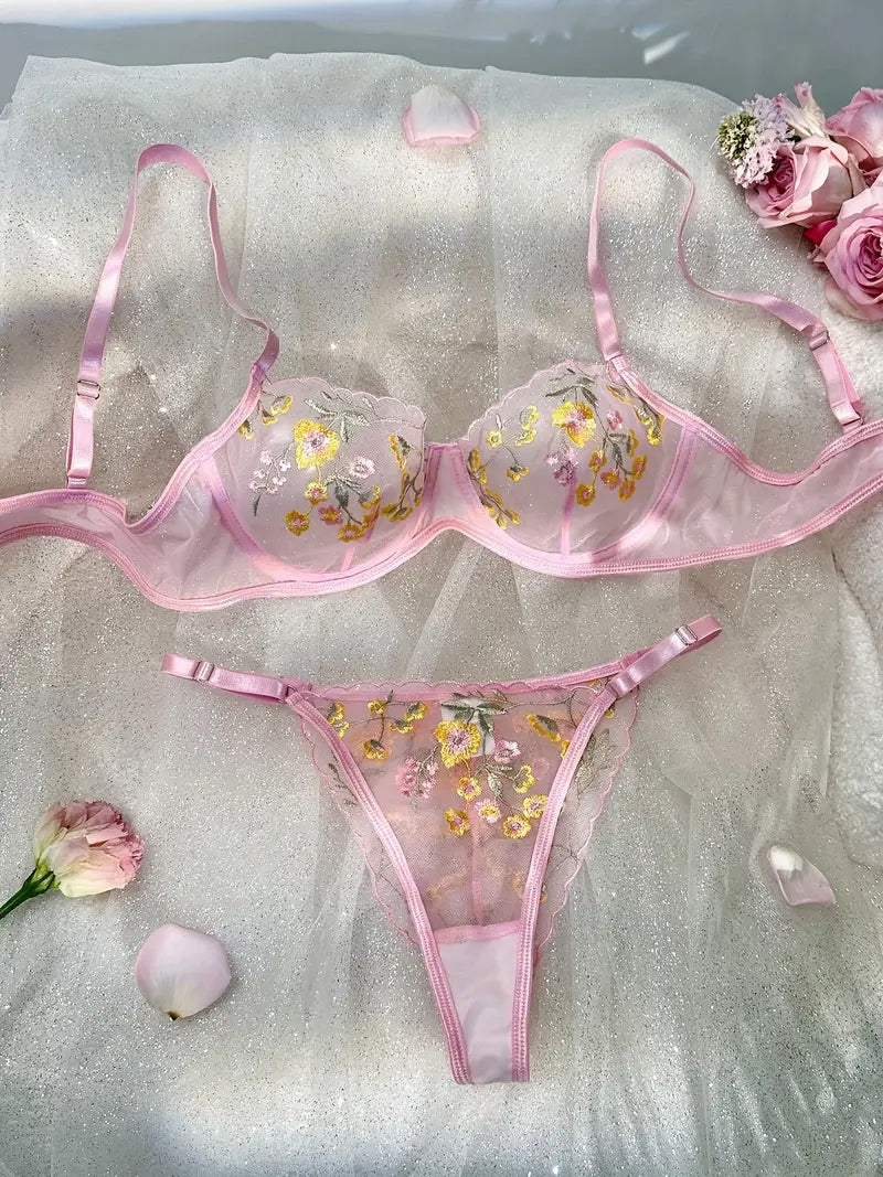 Primrose Whispers Panty & Bra Mesh Set