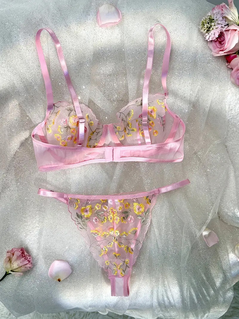 Primrose Whispers Panty & Bra Mesh Set