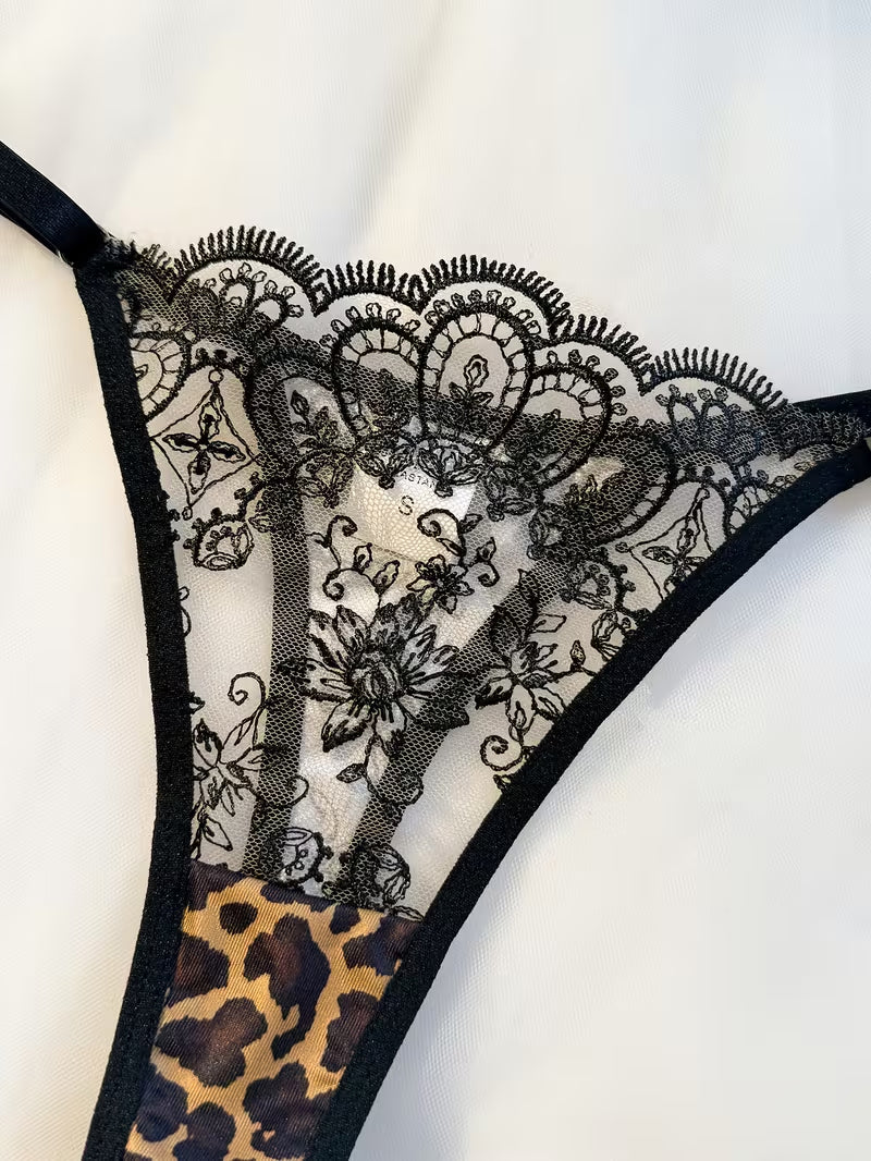 Wild Tiger Silk Confessions Panty & Bra Set 🕯️🖤