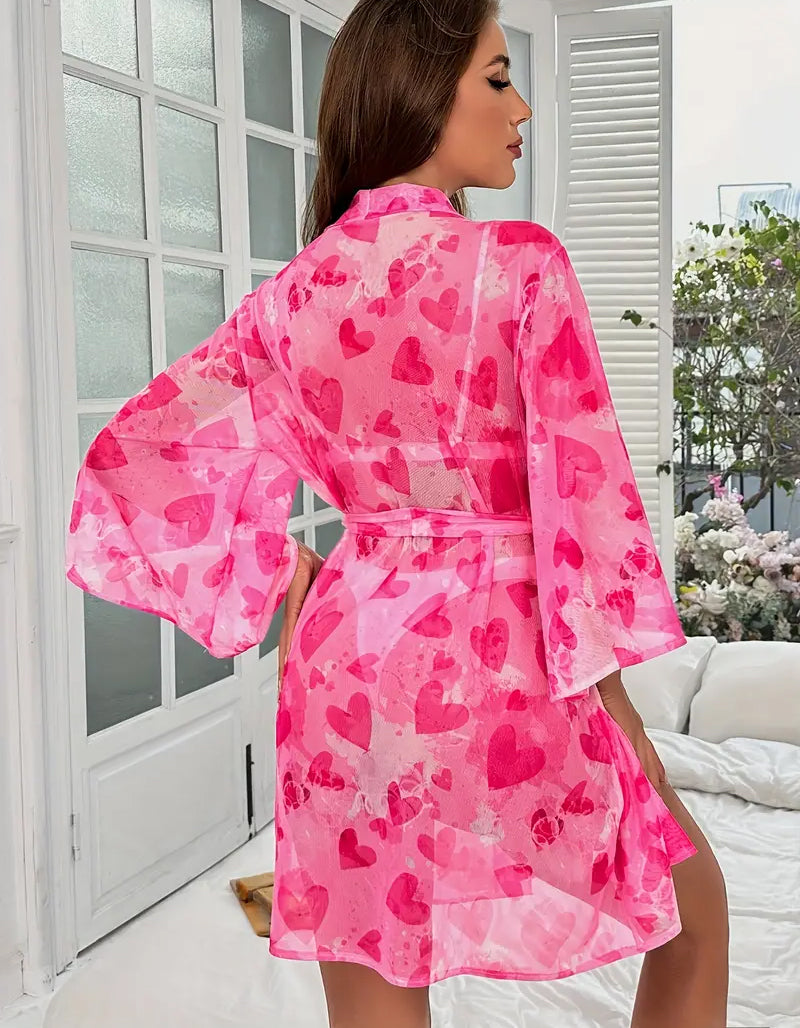 sheer kimono robe