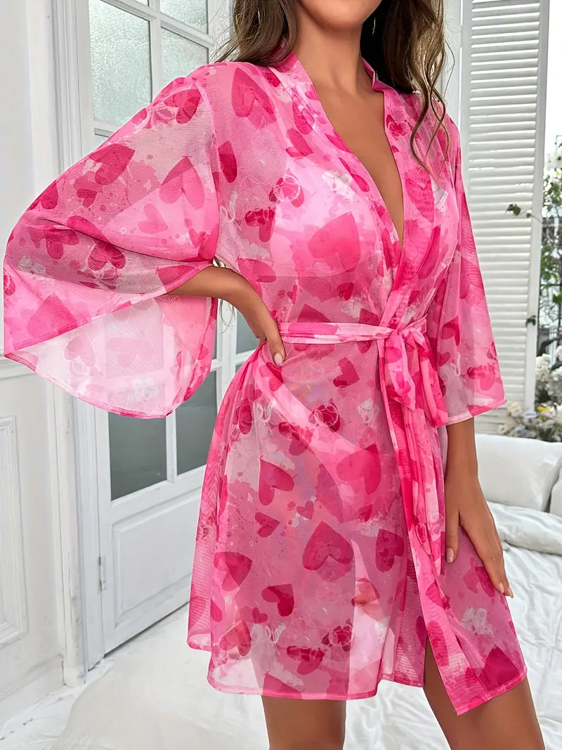 sheer kimono robe