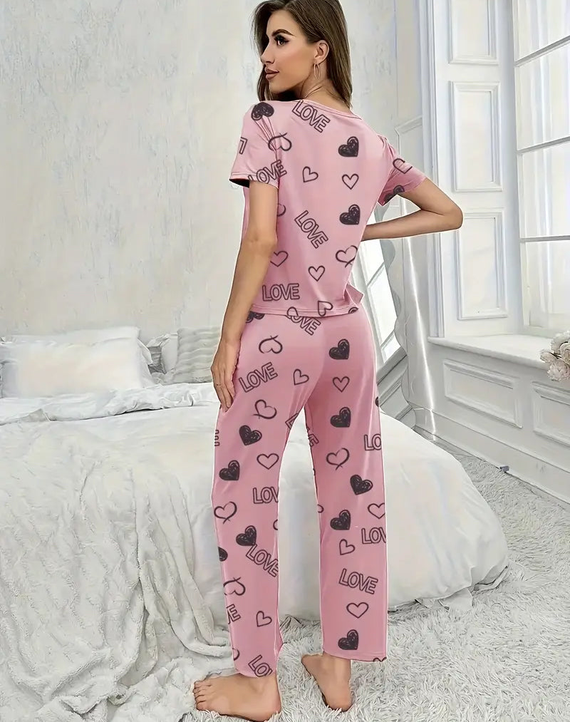 Ensemble pyjama lettre d'amour 