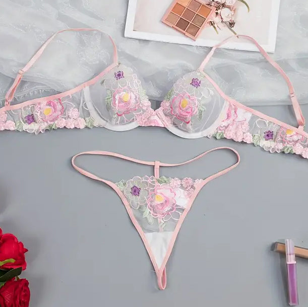 Floral Fantasy Panty & Bra Set