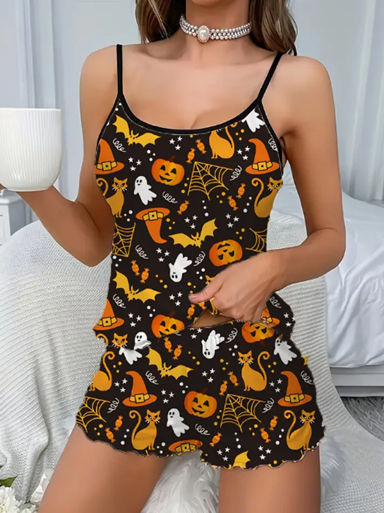 🎃 Spooktacular Slumber PJ Set 🖤👻