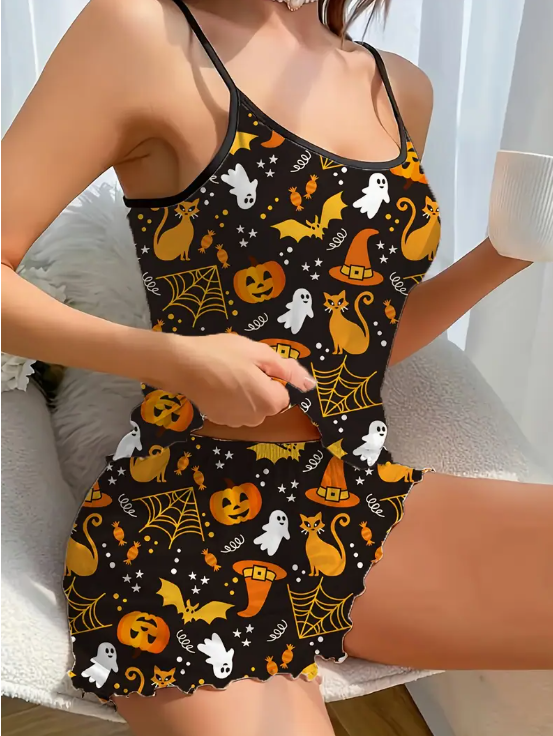 🎃 Spooktacular Slumber PJ Set 🖤👻