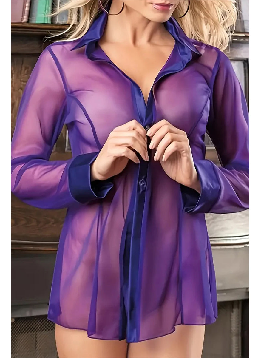 Crimson Christmas See-thru Shirt