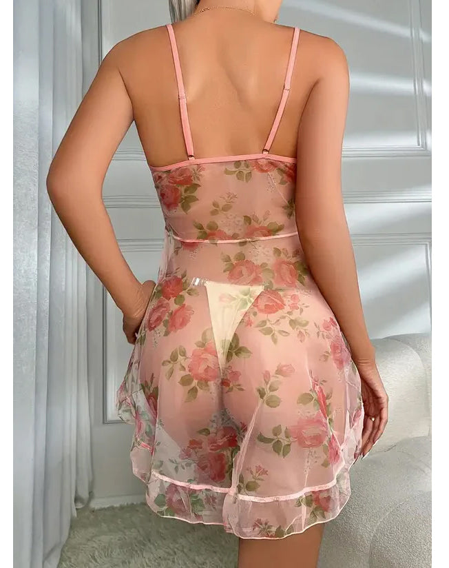 Rosy Veil Sheer Nightie