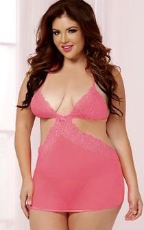 Kisses Of Coral Chemise Plus Size - panties.com