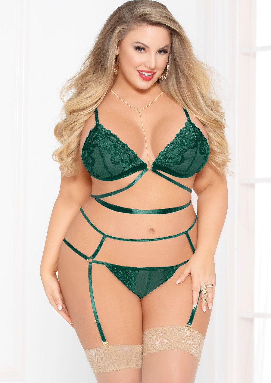 Evergreen Strappy Set - panties.com