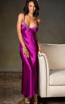 Mulberry Wine Slinky Gown - panties.com