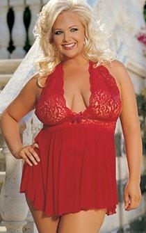 Tease & Please Babydoll Plus Size - panties.com
