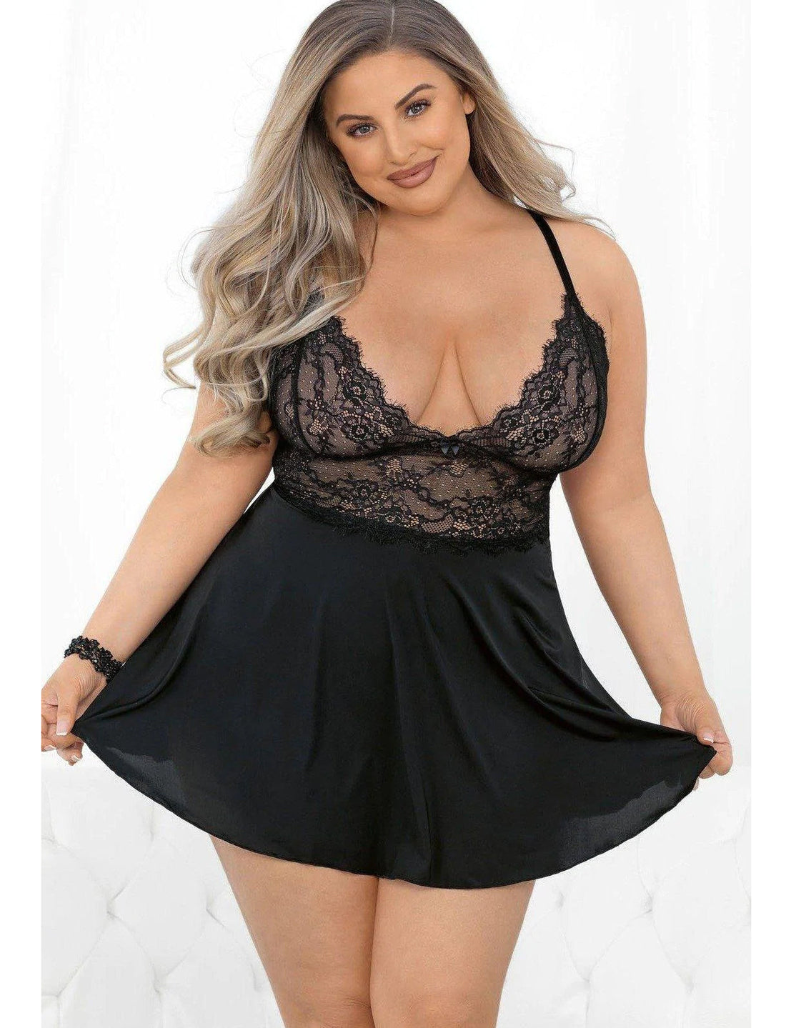 Black Elvira Babydoll Queen
