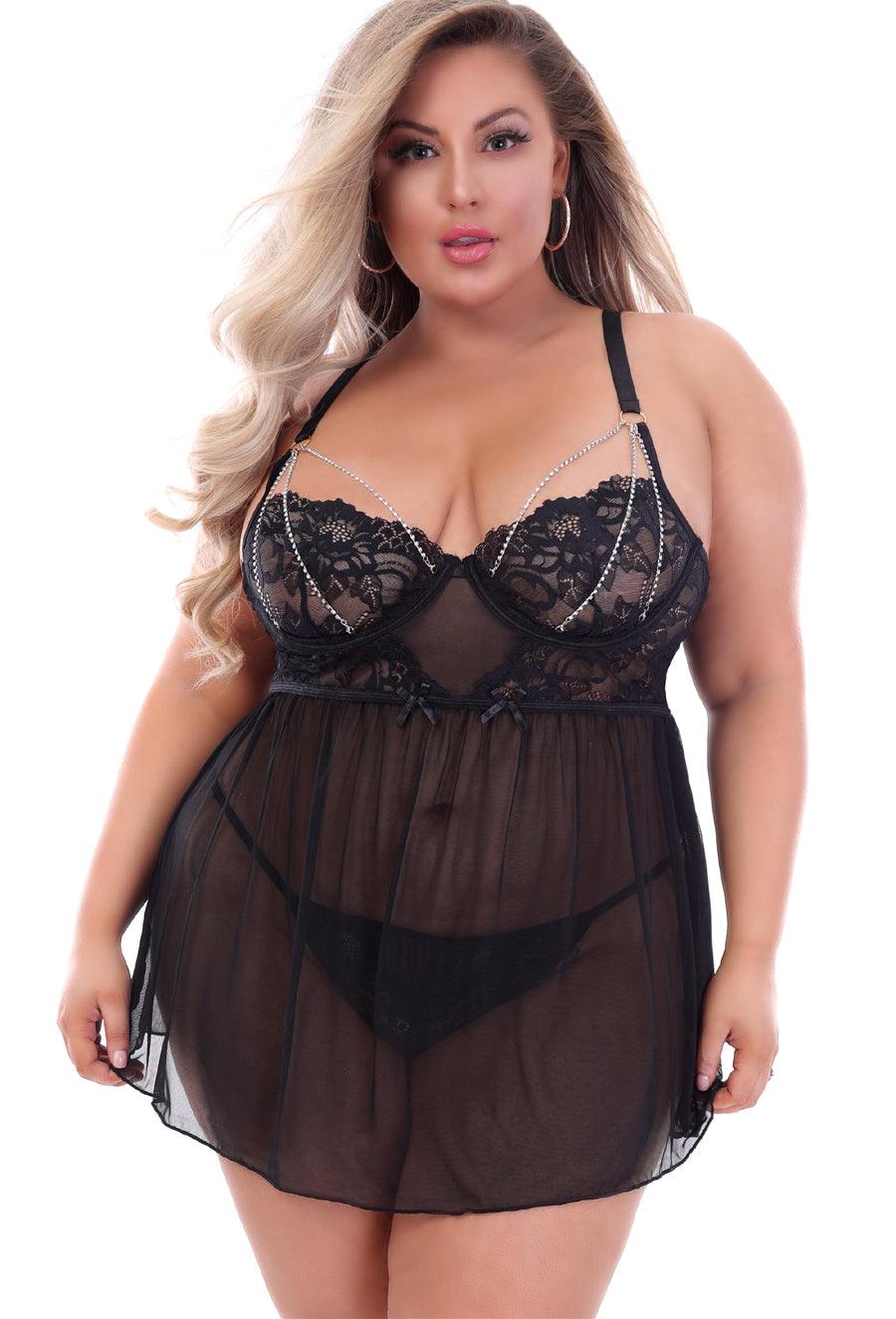 Chains of Love Babydoll - panties.com