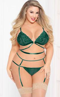Evergreen Strappy Set - panties.com