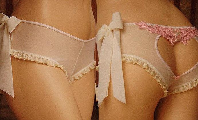 Apricot Open Heart European Panty - panties.com
