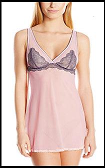 Sheer Oyster Pink Luxury Nightie - panties.com