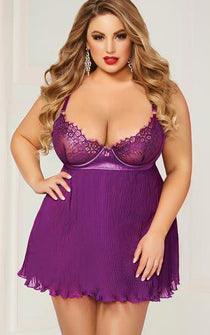 Plum Pudding Babydoll Nightie - Queen - panties.com