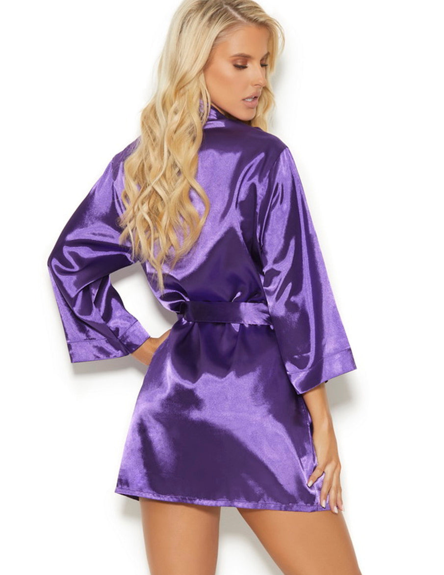 Jolie nuisette en satin violet