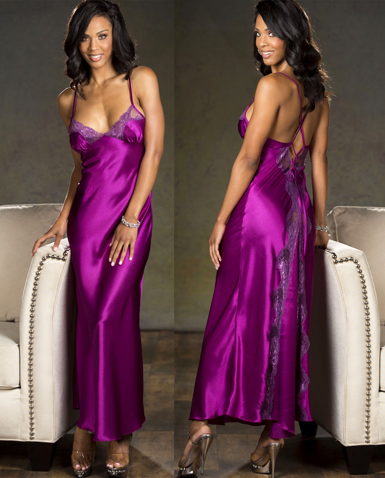 Mulberry Wine Slinky Gown