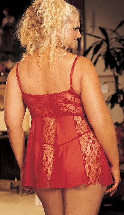 Peek & Seek Black Babydoll - panties.com