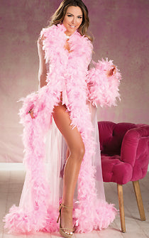 Luxury Feather See-thru Robe
